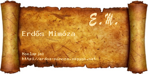 Erdős Mimóza névjegykártya
