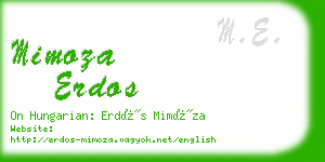 mimoza erdos business card